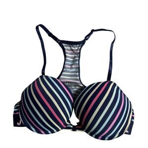 Joe Boxer Multicolor Striped Push Up Bra 36 B